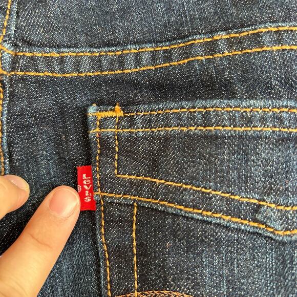 Levis 545 Low Rise Boot Cut Dark Wash Jeans Womens Sz 10 - Picture 15 of 16